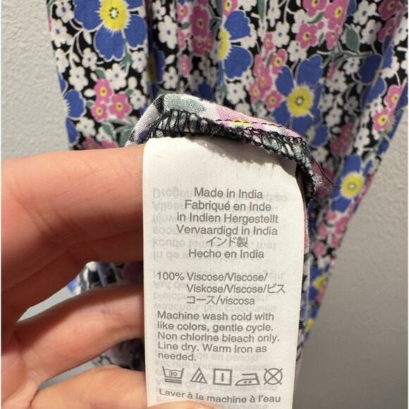 J. Crew Women’s Size XS Floral Print Wrap Midi Dress Multi Color Lightweight - Picture 3 of 6